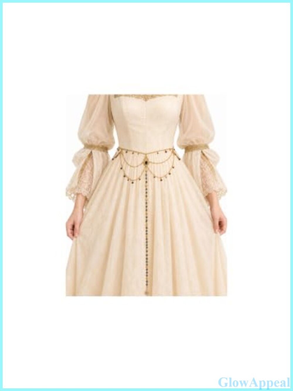Metal Waist Chain Y-Shaped Layered Belt Tassel Costume Accessory